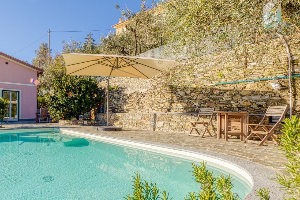 Casaviva - Ampio Trilocale Vista Mare Con Piscina - Pieve Alta Apartment Pieve Ligure Exterior photo