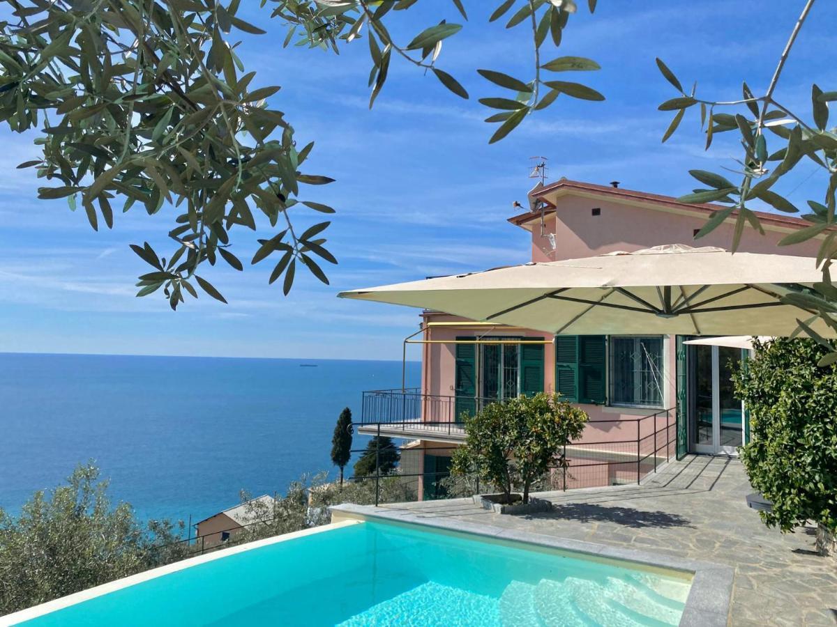 Casaviva - Ampio Trilocale Vista Mare Con Piscina - Pieve Alta Apartment Pieve Ligure Exterior photo